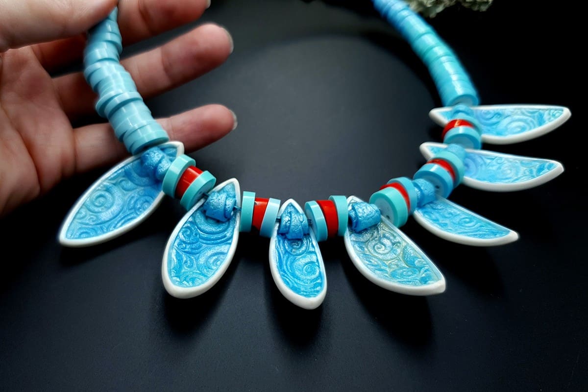 Polymer Clay Necklace #18 Necklace SweetyBijou Jewelry   