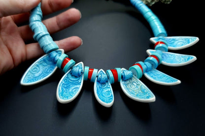 Polymer Clay Necklace #18 Necklace SweetyBijou Jewelry   