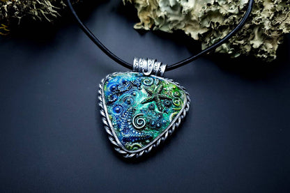 Polymer clay Pendant "Under the Sea" Pendant SweetyBijou Jewelry   