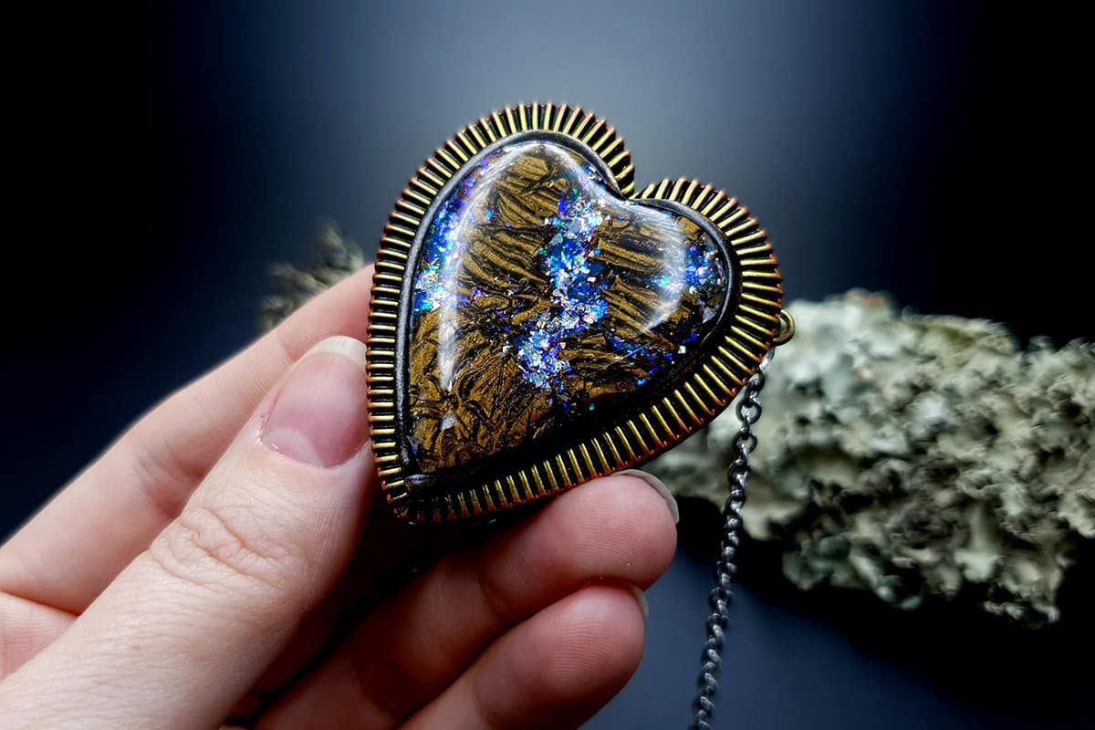 Pendant Photo Frame ~ Blue Light Pendant SweetyBijou Jewelry   