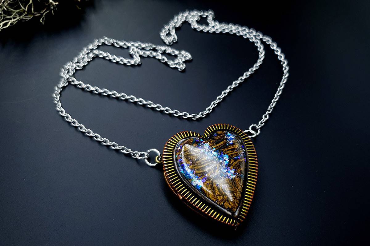 Pendant Photo Frame ~ Blue Light Pendant SweetyBijou Jewelry   