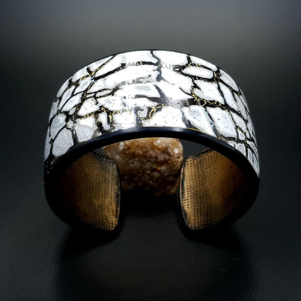 Cracked Marble Bracelet Cuff Bracelet SweetyBijou Jewelry Default Title  