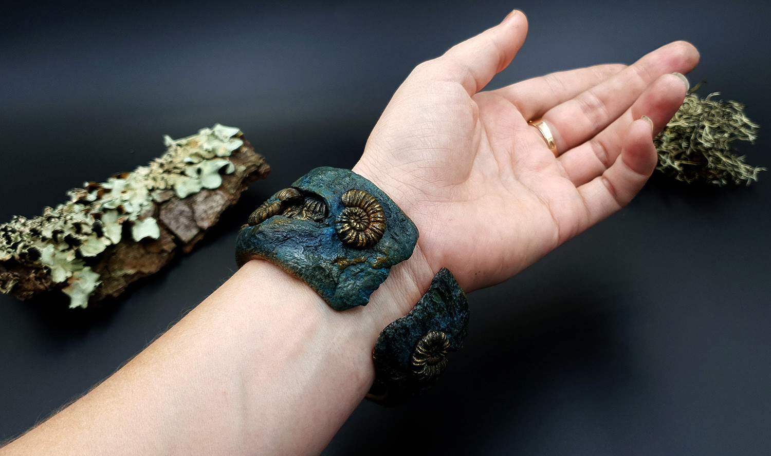Fossilized Treasure Bracelet Cuff Bracelet SweetyBijou Jewelry   