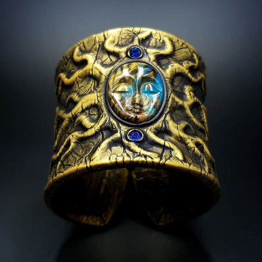 Goddess Face Bracelet Cuff Bracelet SweetyBijou Jewelry Default Title  