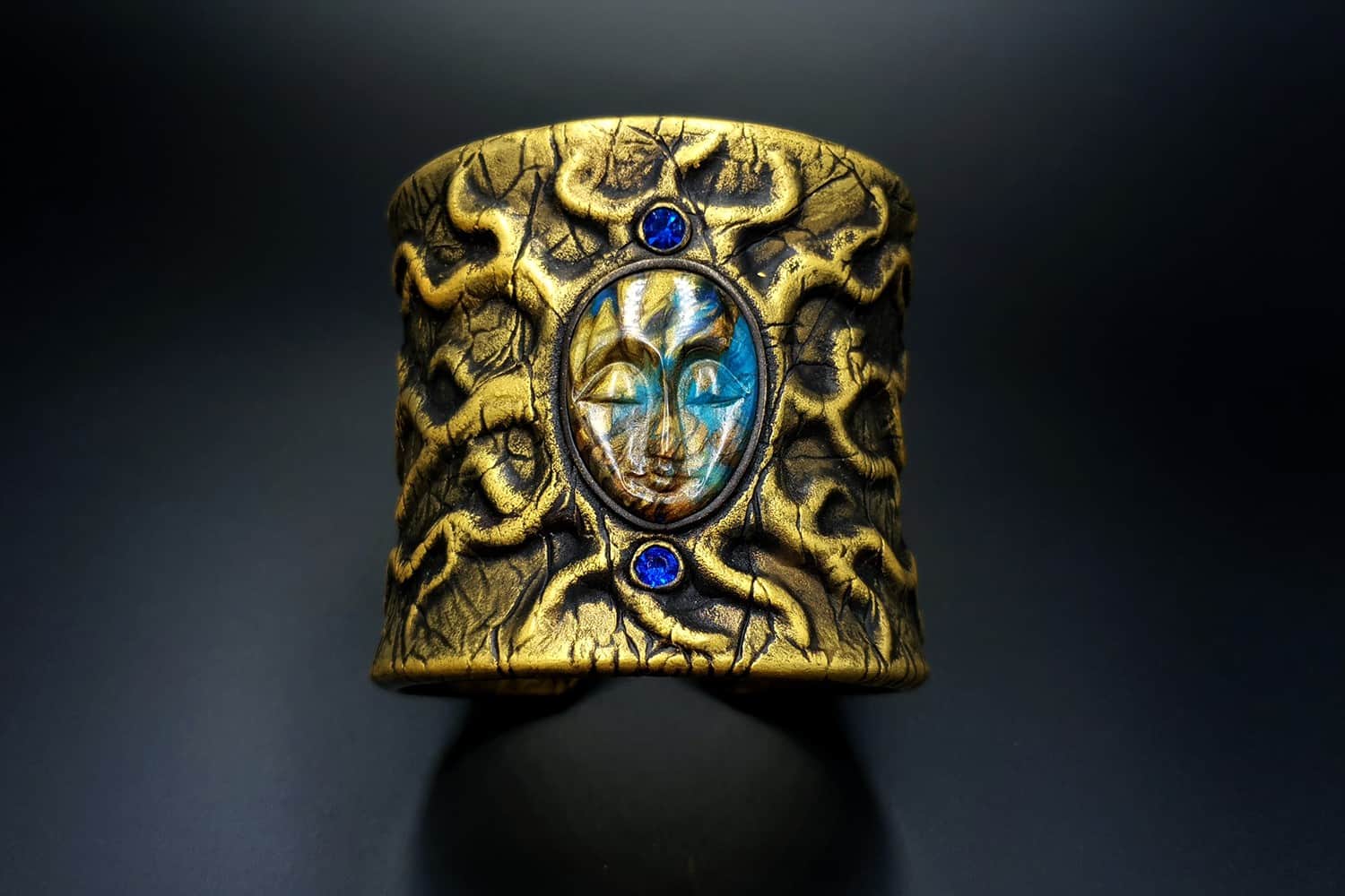 Goddess Face Bracelet Cuff Bracelet SweetyBijou Jewelry   