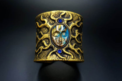 Goddess Face Bracelet Cuff Bracelet SweetyBijou Jewelry   