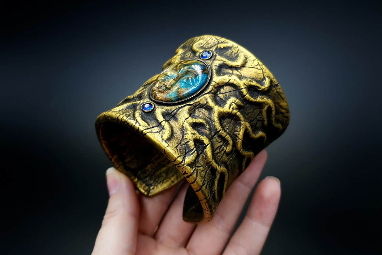 Goddess Face Bracelet Cuff Bracelet SweetyBijou Jewelry   