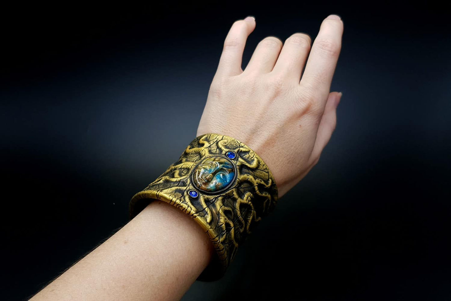 Goddess Face Bracelet Cuff Bracelet SweetyBijou Jewelry   