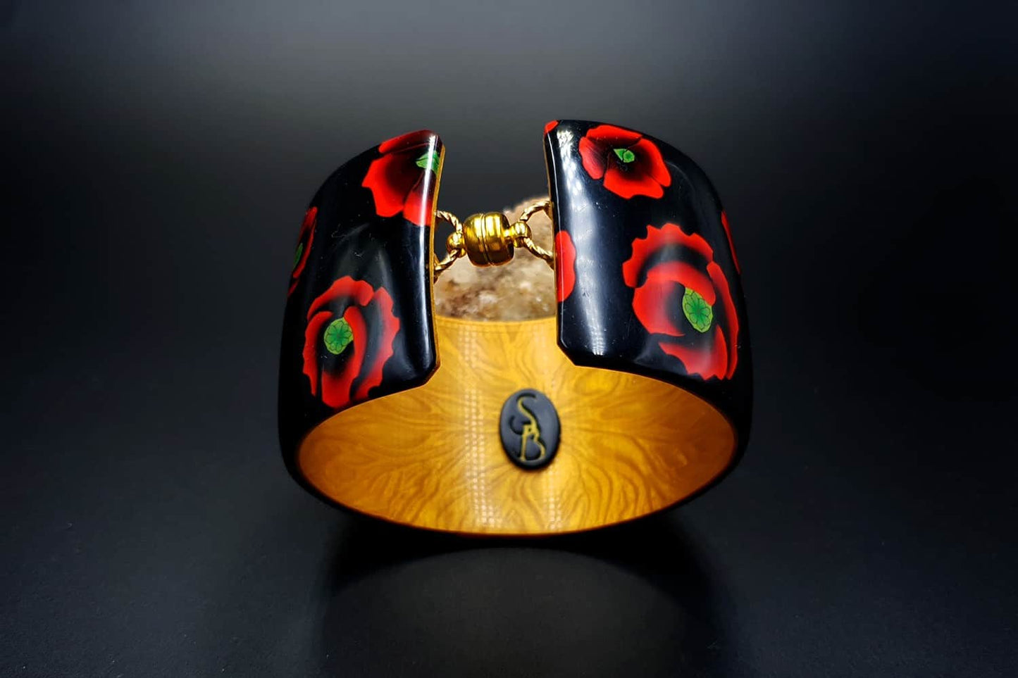 Poppy Flowers Bracelet Cuff Bracelet SweetyBijou Jewelry   