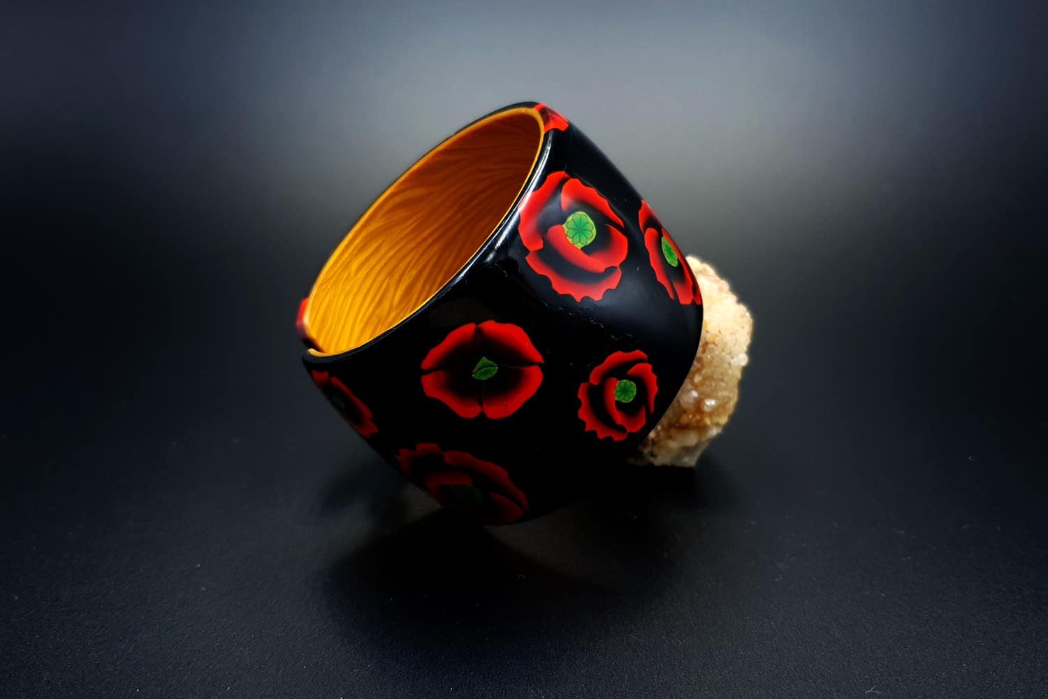 Poppy Flowers Bracelet Cuff Bracelet SweetyBijou Jewelry   