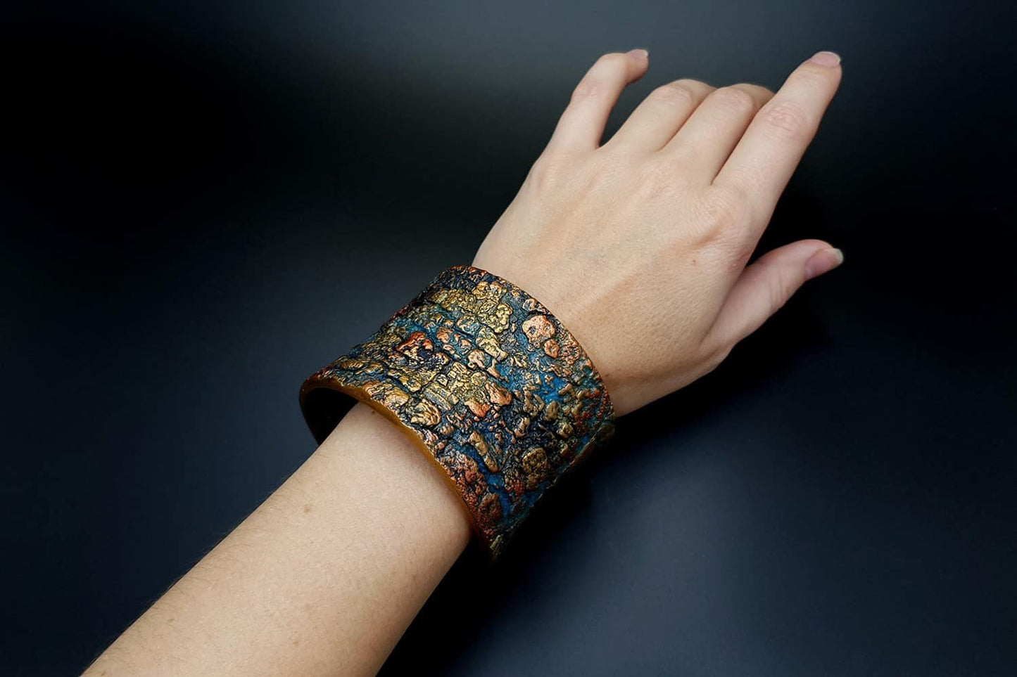 Tree Bark Bracelet Cuff Bracelet SweetyBijou Jewelry   