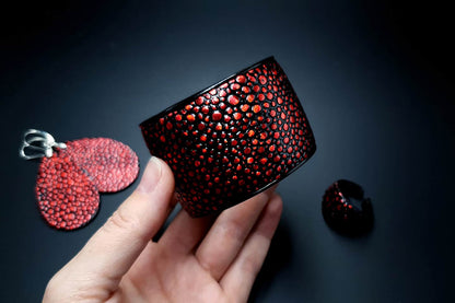 Jewelry Set Red Dragon Treasure Bracelet, Ring, and Earrings Jewelry Set SweetyBijou Jewelry   