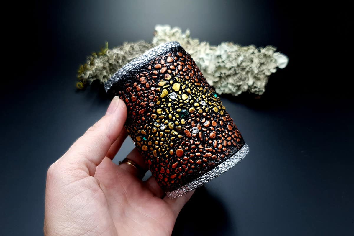 Wide Bracelet Cuff River Stones Bracelet SweetyBijou Jewelry   