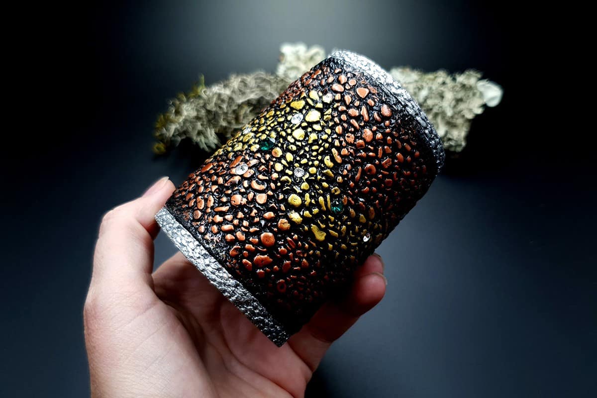 Wide Bracelet Cuff River Stones Bracelet SweetyBijou Jewelry   