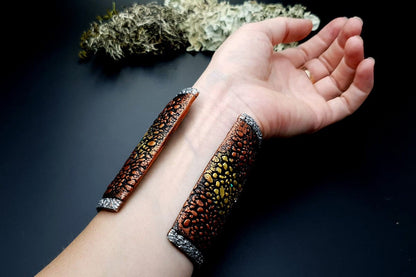 Wide Bracelet Cuff River Stones Bracelet SweetyBijou Jewelry   