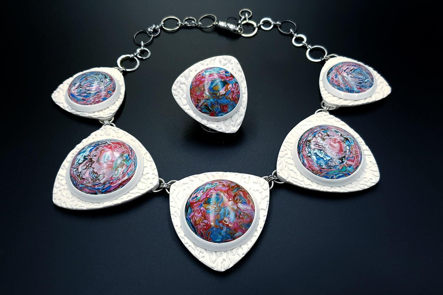 "Earth in the Porthole" Jewelry Set #2136