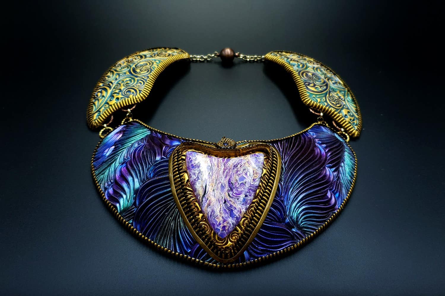 "Electric Feathers" Necklace #1912