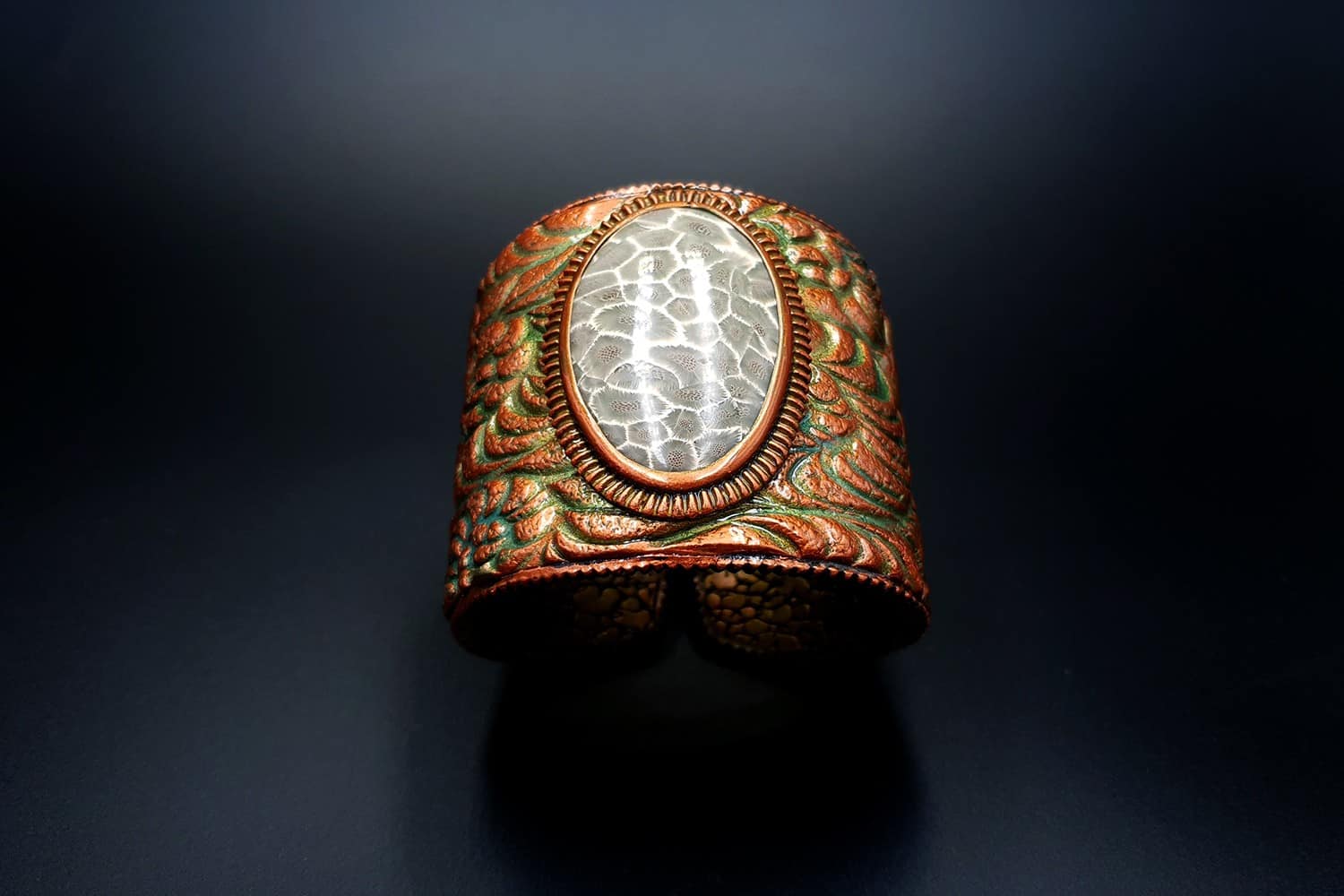 Petoskey Stone Bracelet Cuff #1637