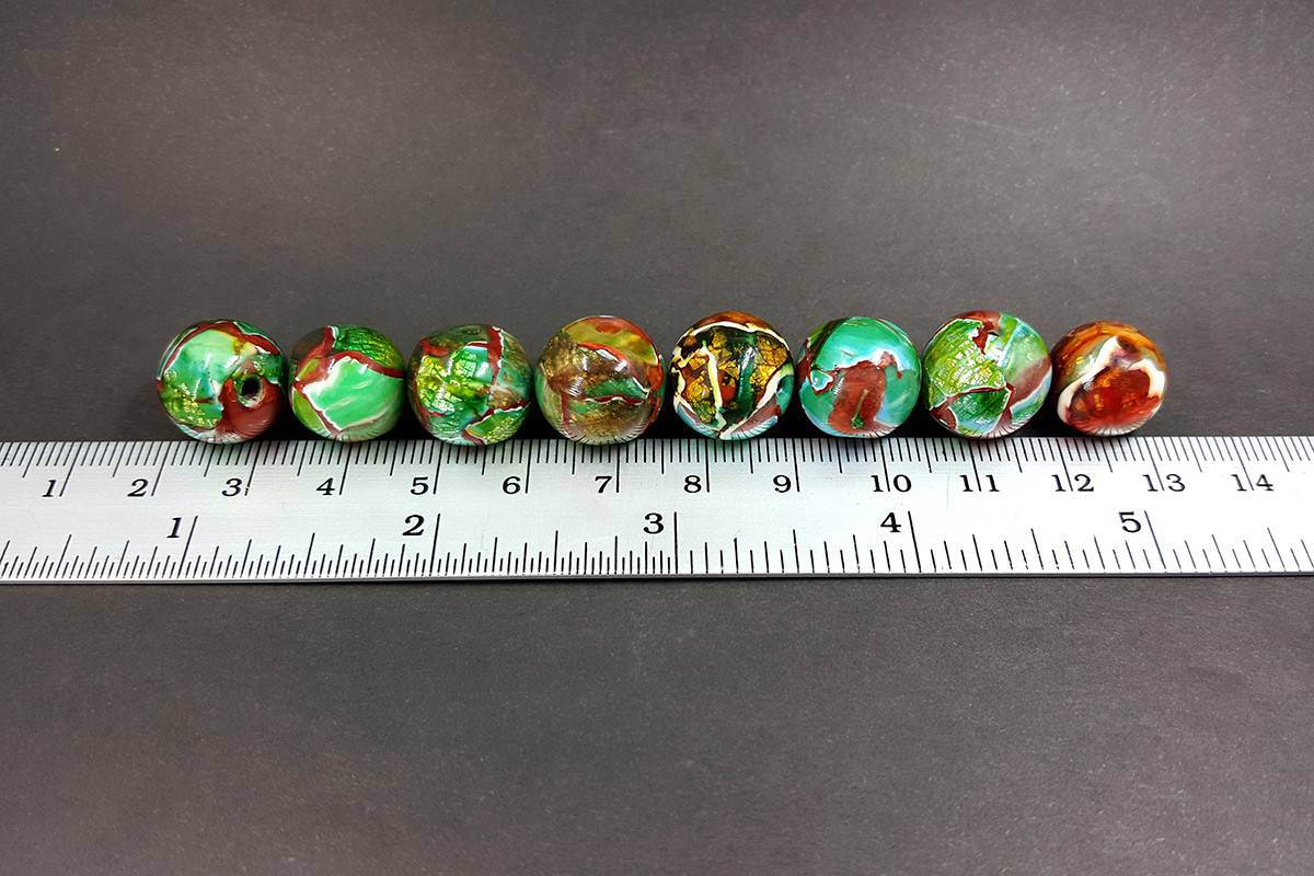 8 pcs Jade Sanded & Polished Beads (Polymer Clay) (7635)