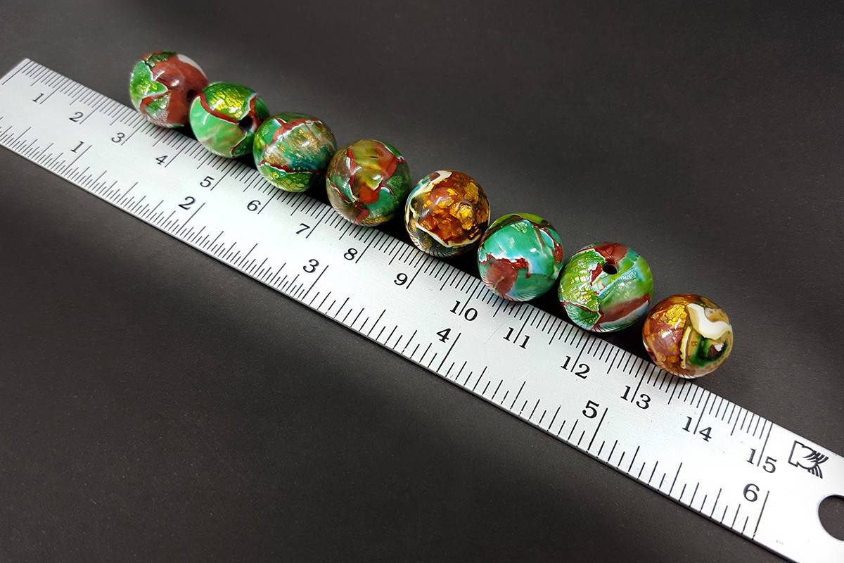 8 pcs Jade Sanded & Polished Beads (Polymer Clay) (7637)