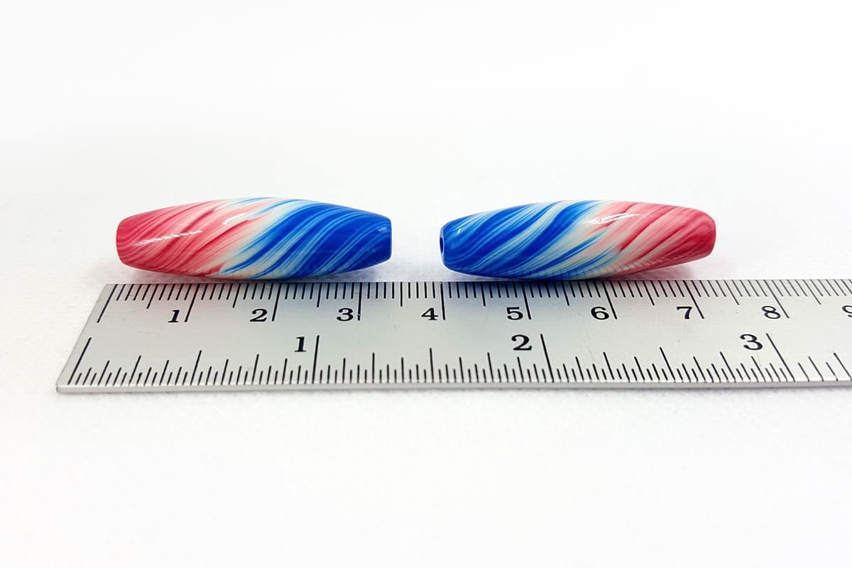 Stretched 2 Beads by Millefiori Technique (6985)