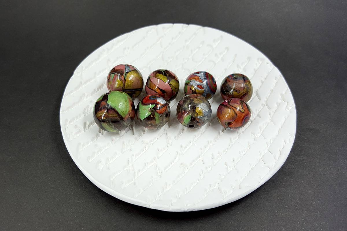 6 pcs Handmade Polymer Clay Beads - SweetyBijou