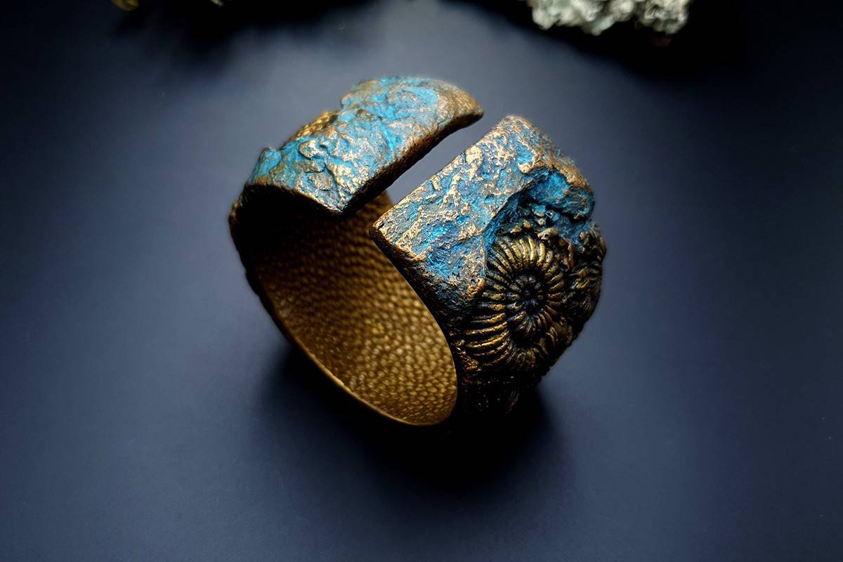 Bracelet Cuff Ammonites (8379)
