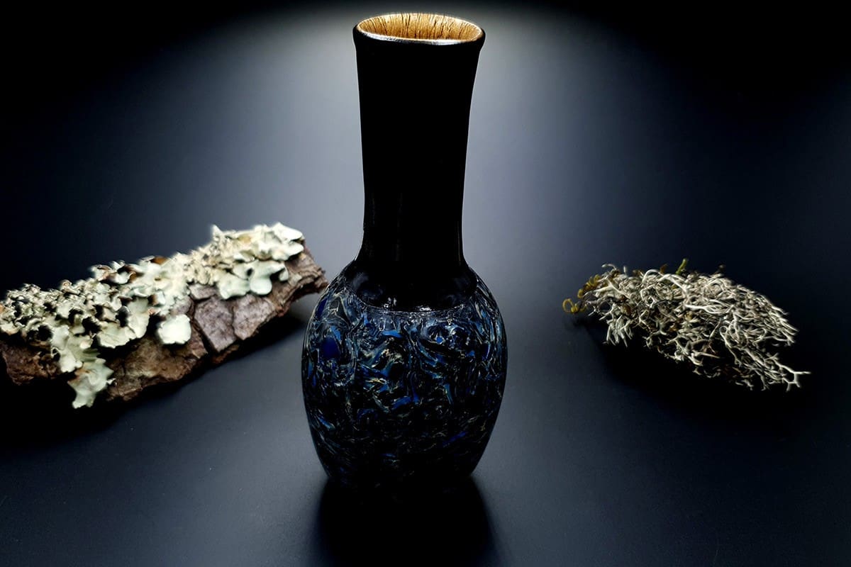 Faux Pietersite Stone Vase (9205)