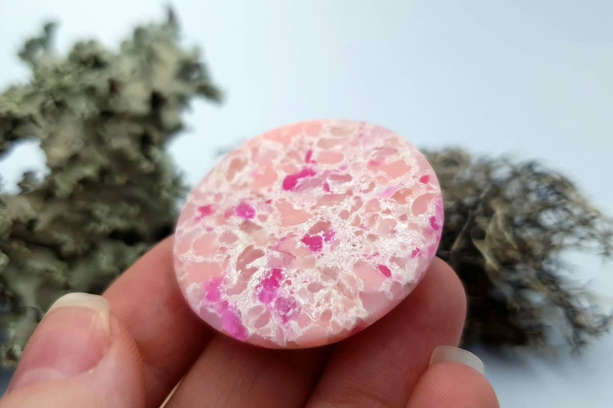 3 pcs Faux Pink Stones from Polymer Clay (Set #6) (8134)