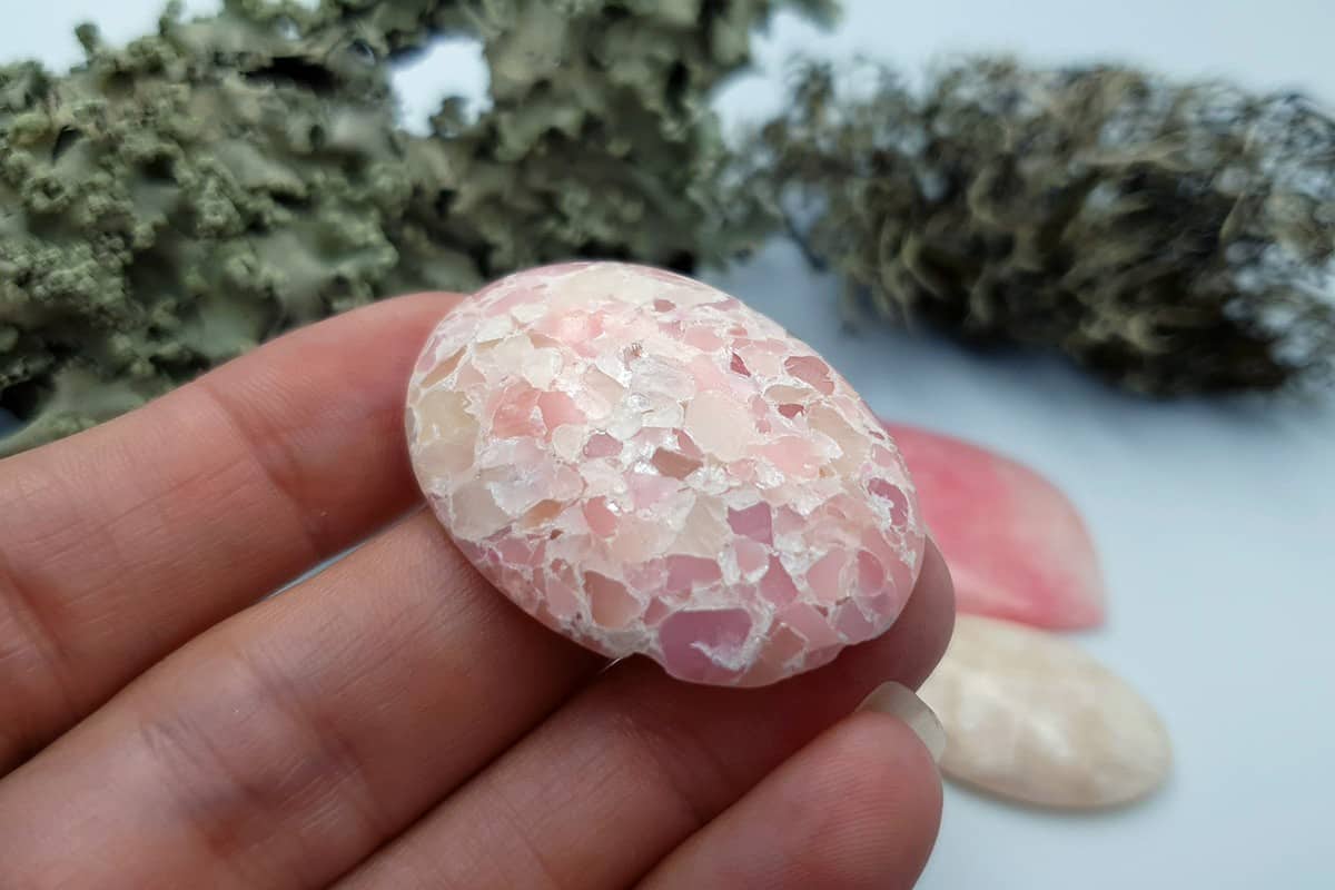 3 pcs Faux Pink Stones from Polymer Clay (Set #9) (8203)