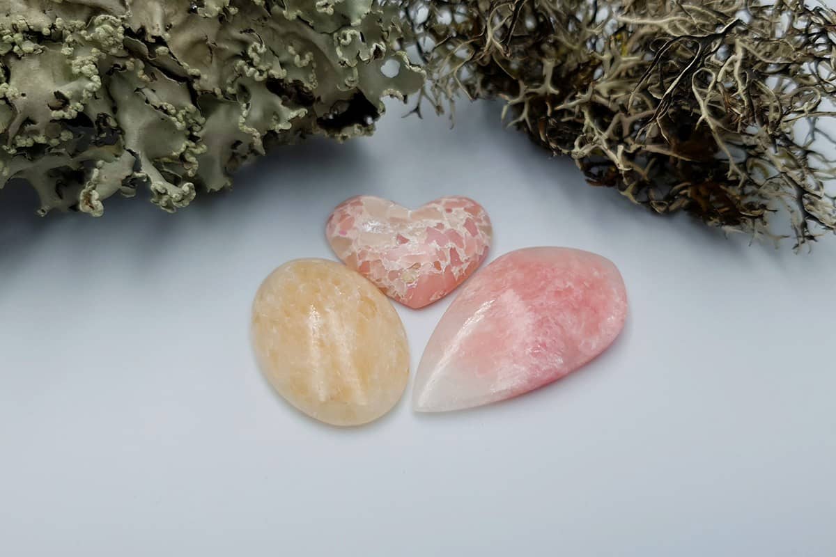 3 pcs Faux Pink Stones from Polymer Clay (Set #10) (8168)