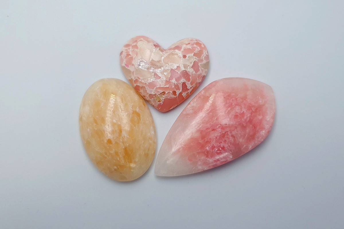 3 pcs Faux Pink Stones from Polymer Clay (Set #10) (8173)
