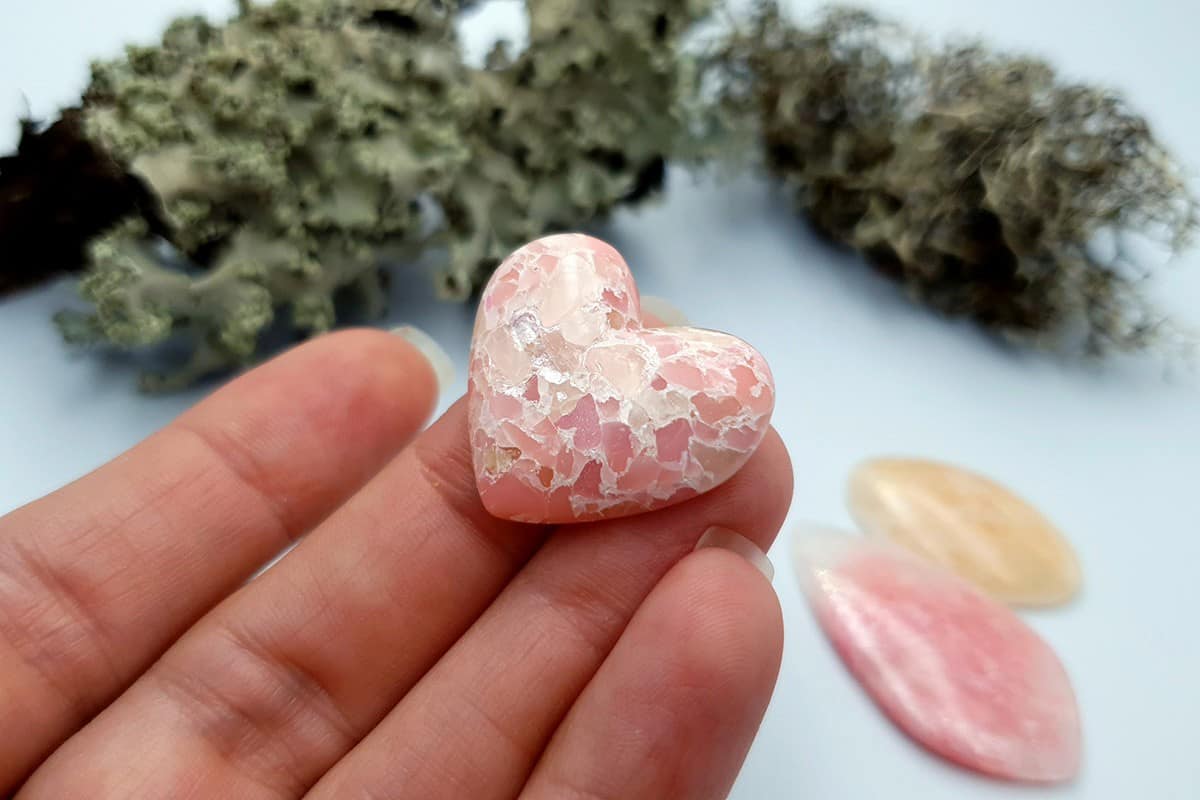 3 pcs Faux Pink Stones from Polymer Clay (Set #10) (8211)