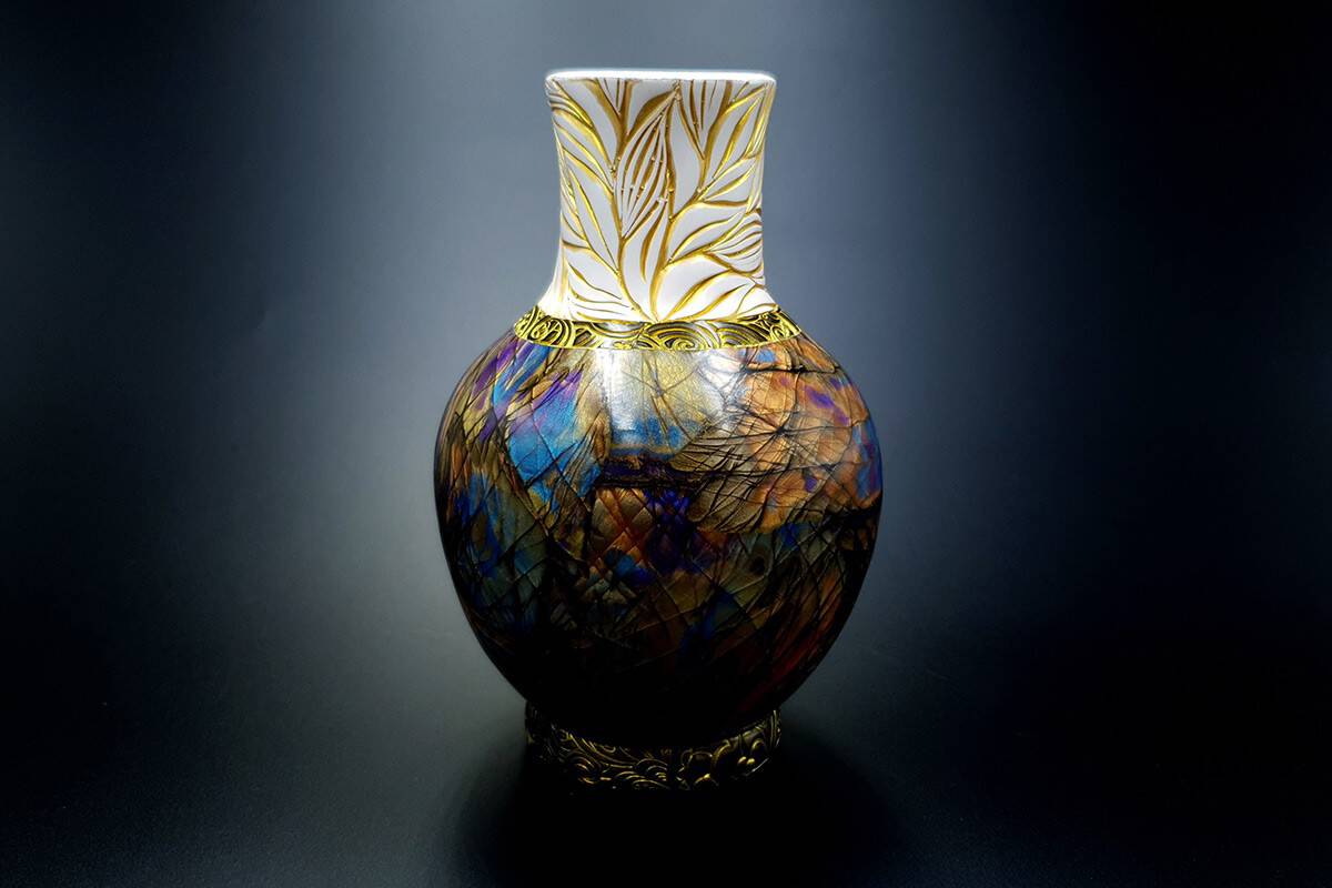Labradorite Vase from Polymer Clay #6620
