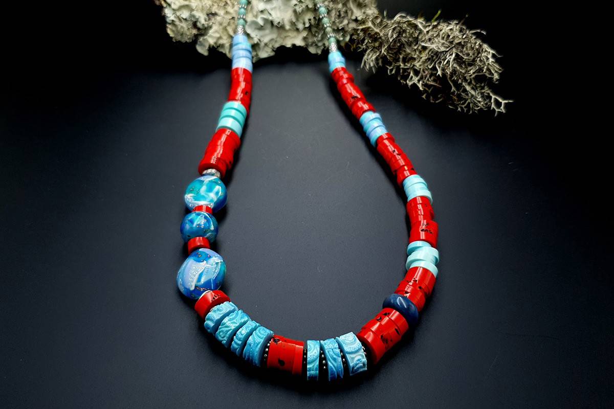 Polymer Clay Necklace #19 (8769)