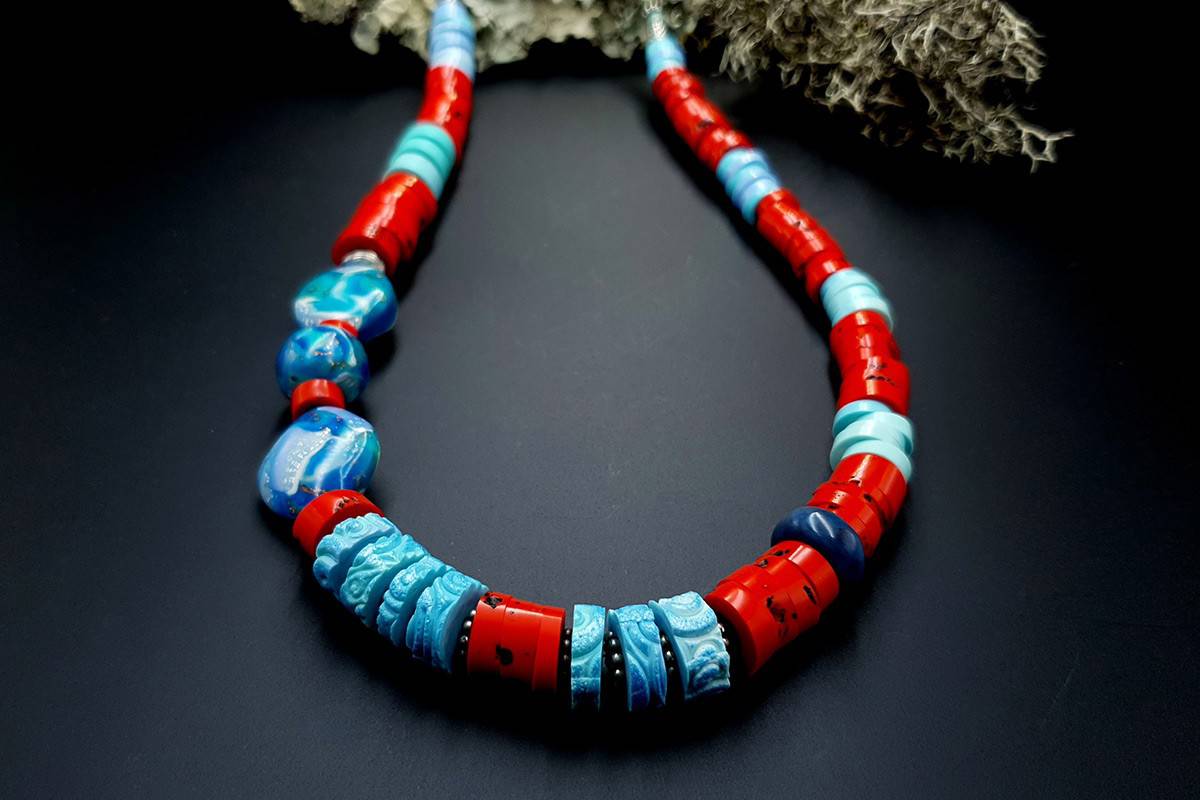 Polymer Clay Necklace #19 (8772)
