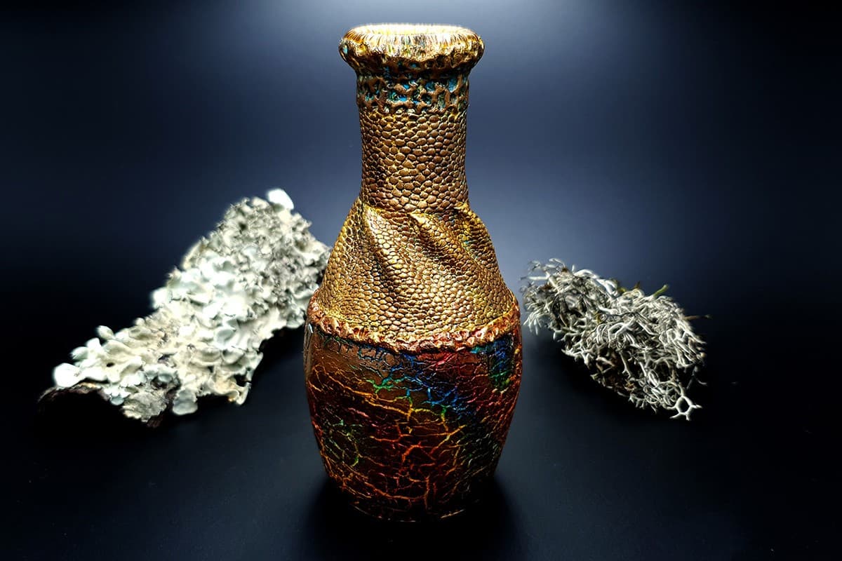Polymer Clay Vase The Dragon's Treasure (9203)
