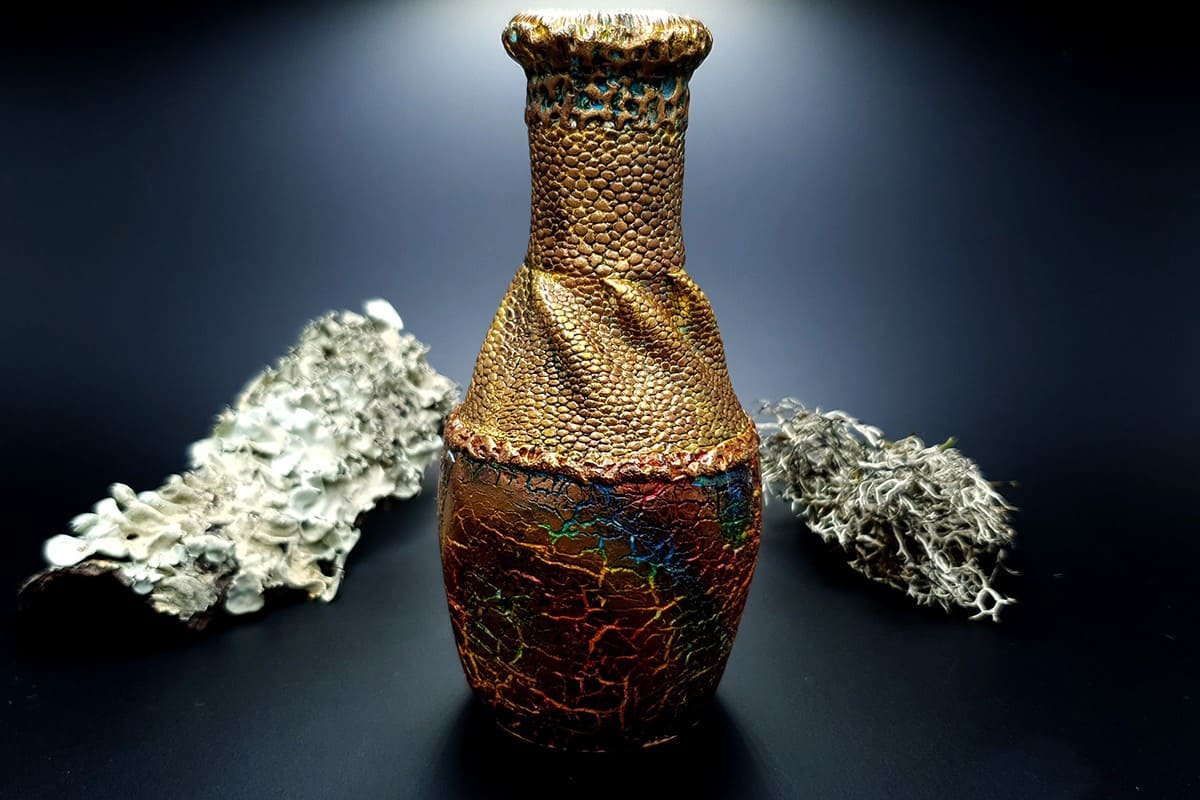 Polymer Clay Vase The Dragon's Treasure (9209)