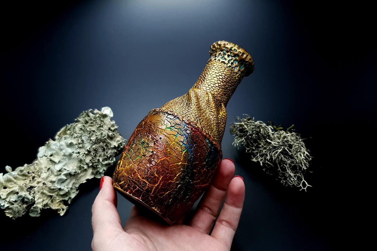 Polymer Clay Vase The Dragon's Treasure (9232)