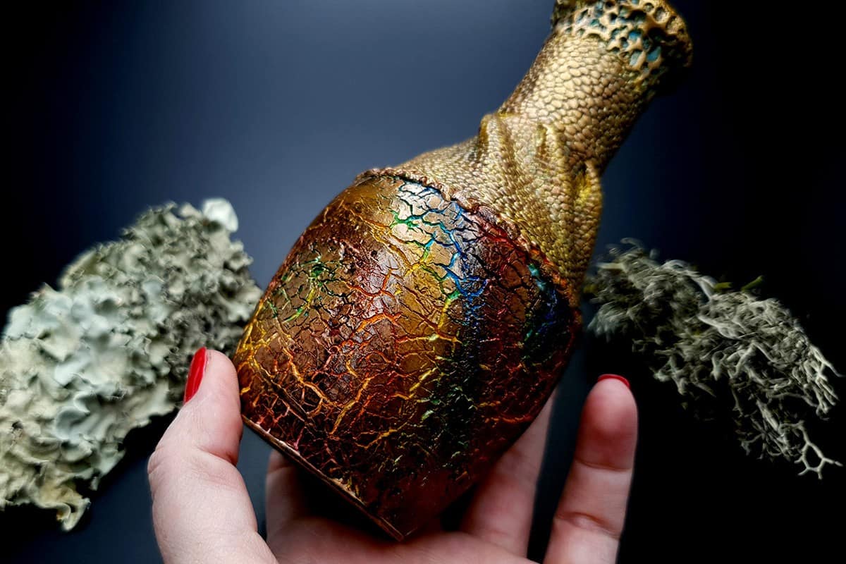 Polymer Clay Vase The Dragon's Treasure (9255)