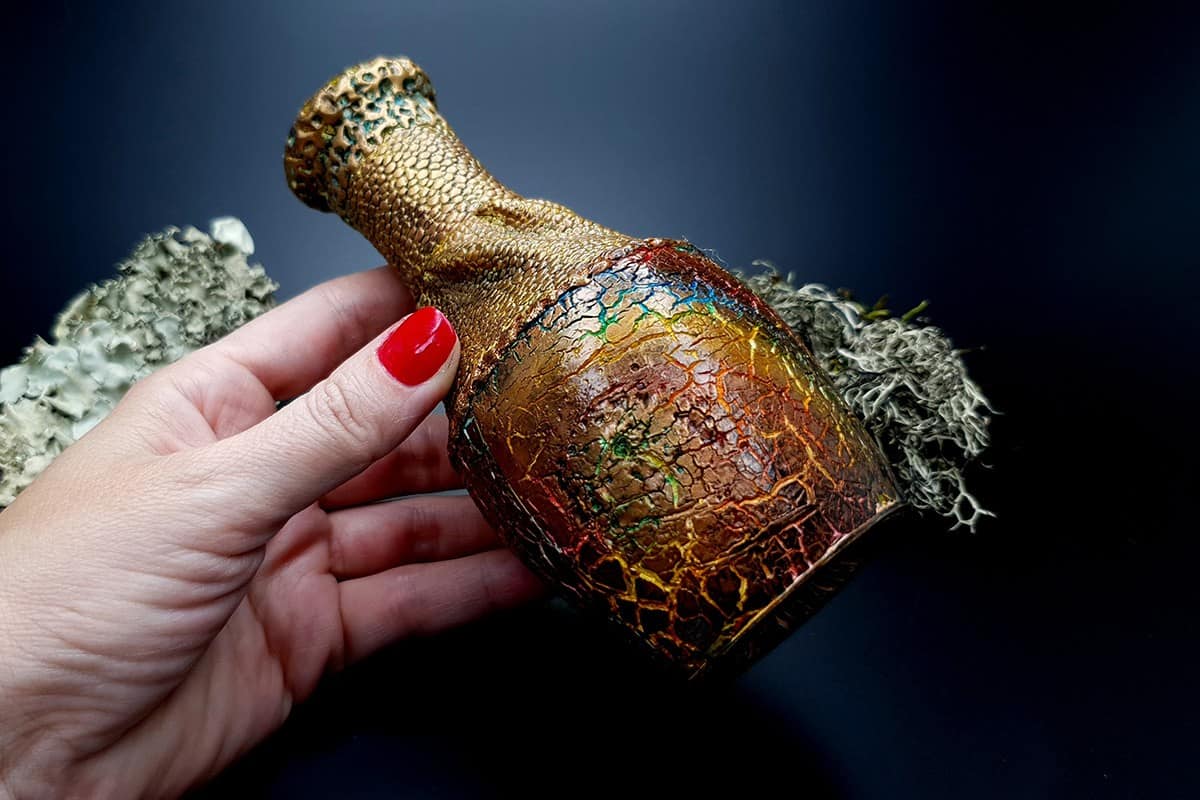 Polymer Clay Vase The Dragon's Treasure (9258)