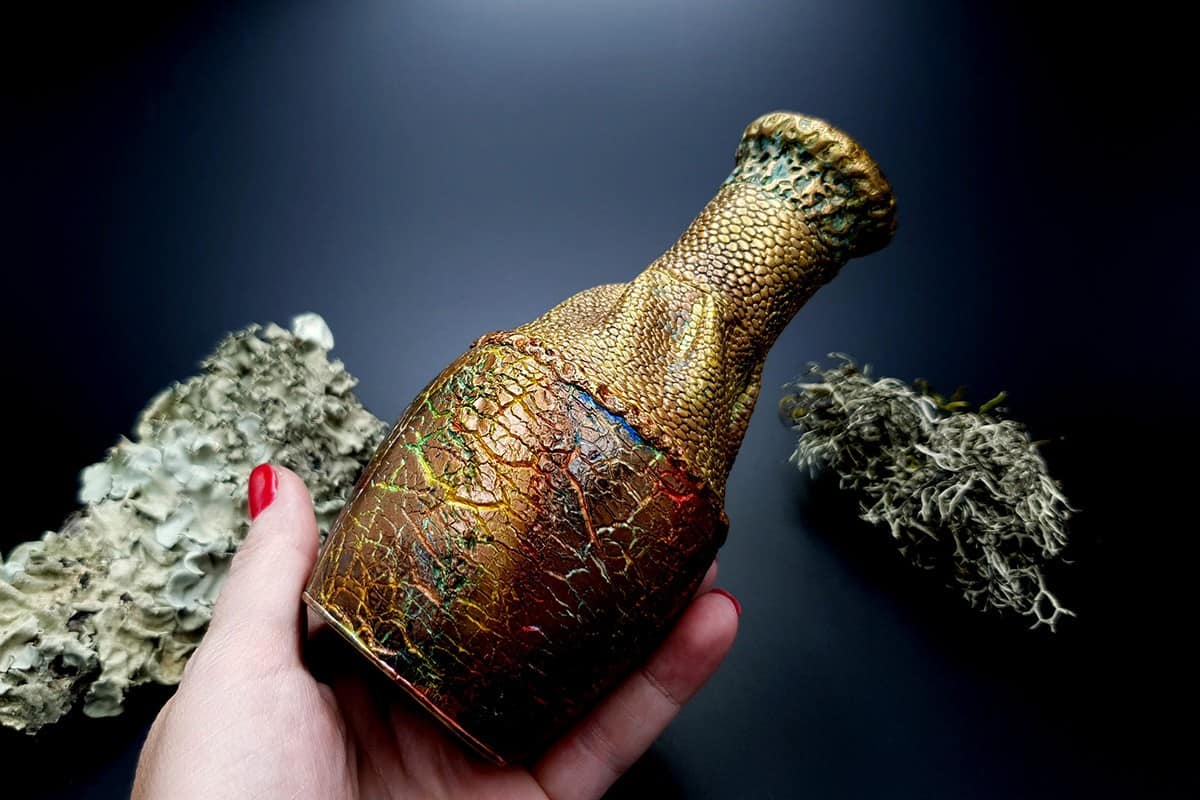 Polymer Clay Vase The Dragon's Treasure (9260)