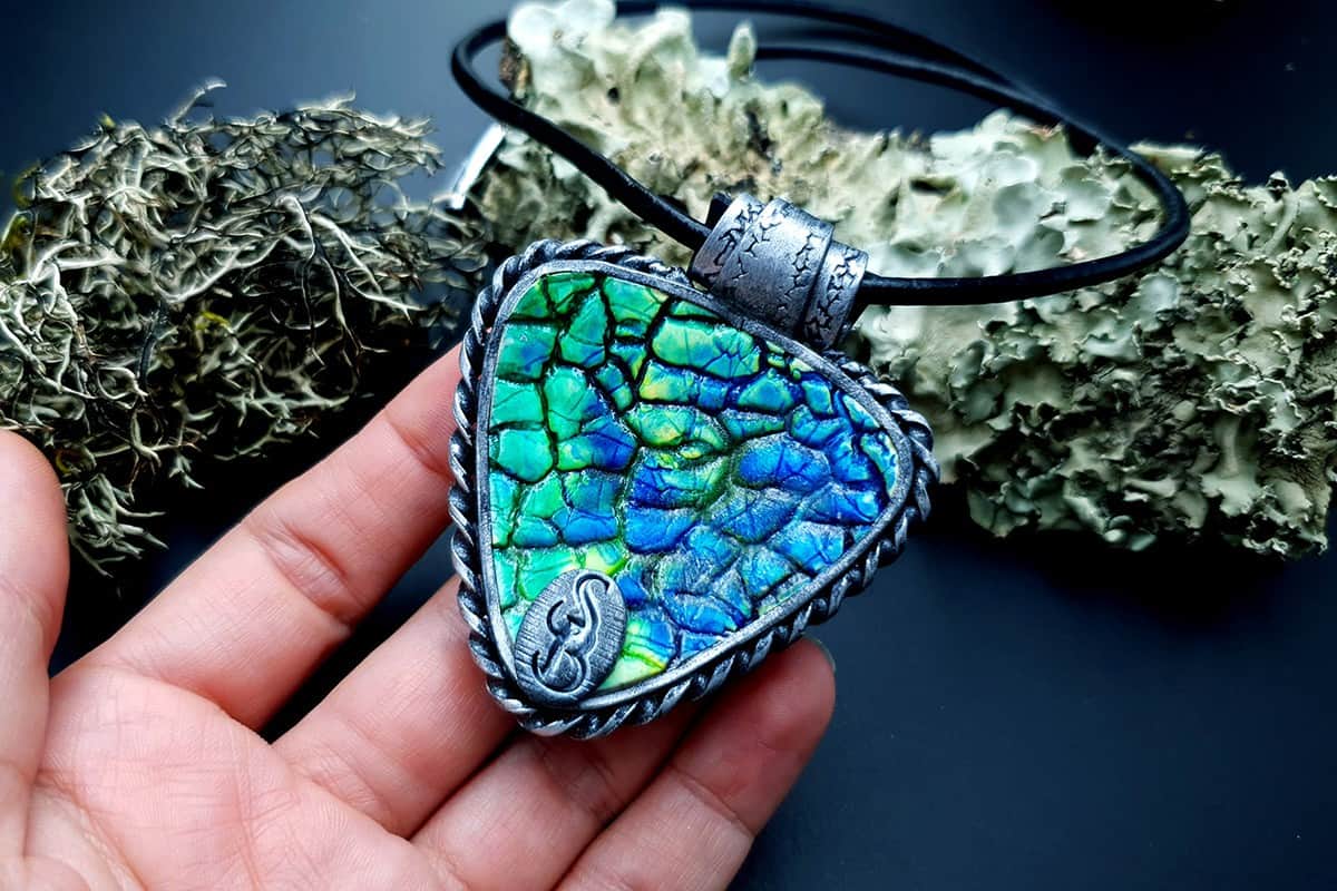 Polymer clay Pendant "Under the Sea" (8917)