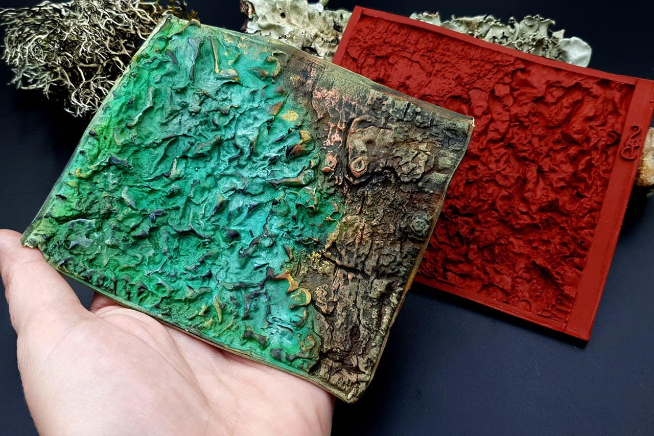 Silicone Texture Forest Lichens - 115x100mm