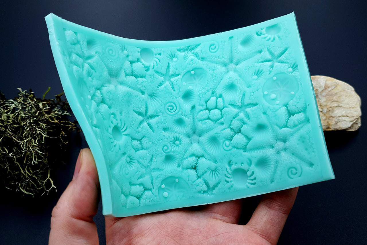 Silicone Texture Crabs&Stars - 140x90mm (11237)