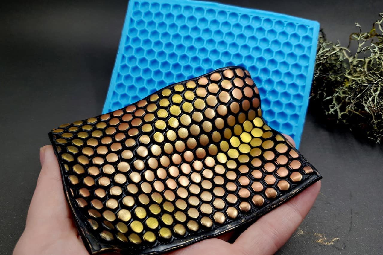 Silicone Texture Honeycomb (Opposite) - 111x80mm