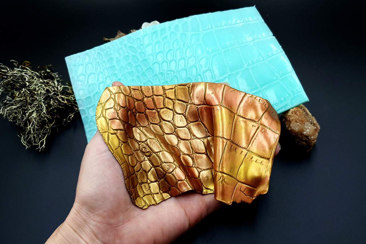 Silicone Texture Crocodile Skin #3 Leather (10885)