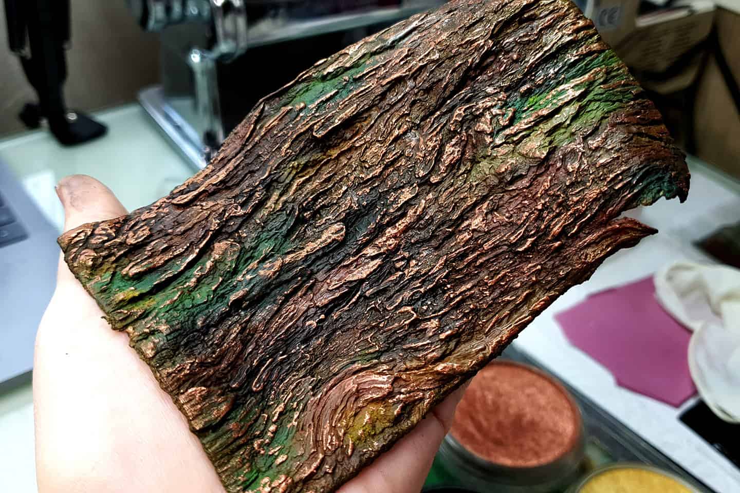 Silicone Texture Bark of Thai Pine Tree #1 (13116)