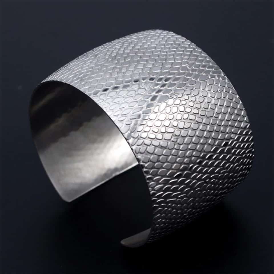 Textured base for baking polymer clay bracelet (14037)