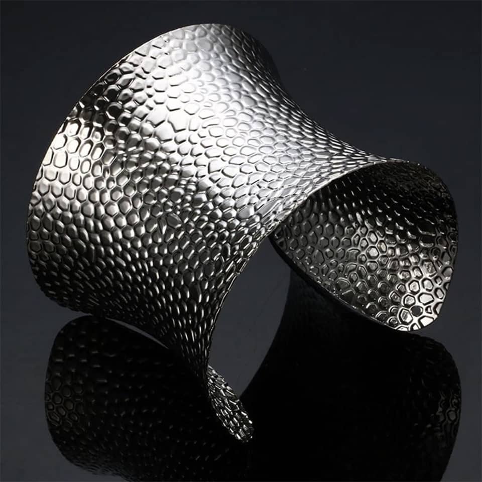 Silver color metal base for baking polymer clay bracelet (14056)